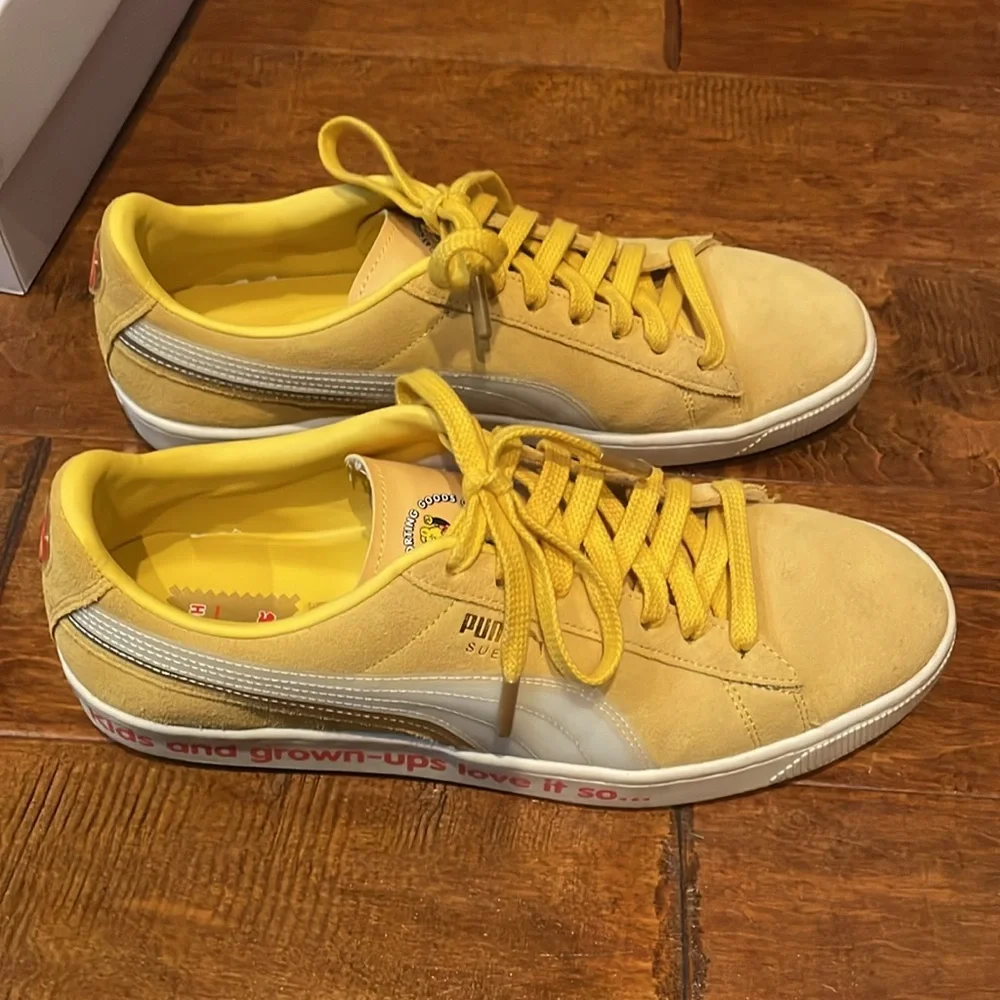 Puma Suede Triplex Haribo Mens US 10.5 EUR 44 Yellow Sneakers Shoes with Box - Picture 7 of 16